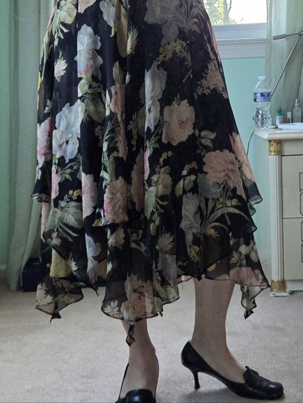 Ralph Lauren 100% Silk Floral  Skirt, Size 10P
